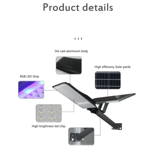 High-Efficiency Solar Street Light - 8000LM - SSL-441 IP65 Solar LED - Road & Parking Area Lighting (Photo 2 of 9)