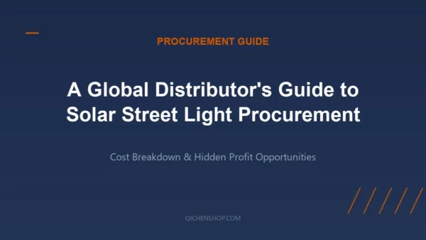A Global Distributor's Guide to Solar Street Light Procurement - Cost Breakdown